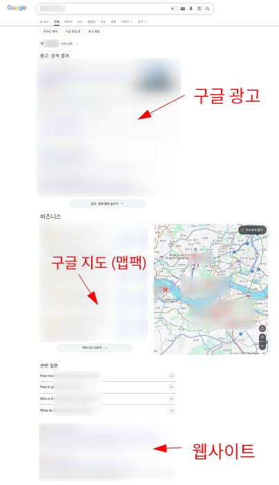 구글 검색 결과 페이지